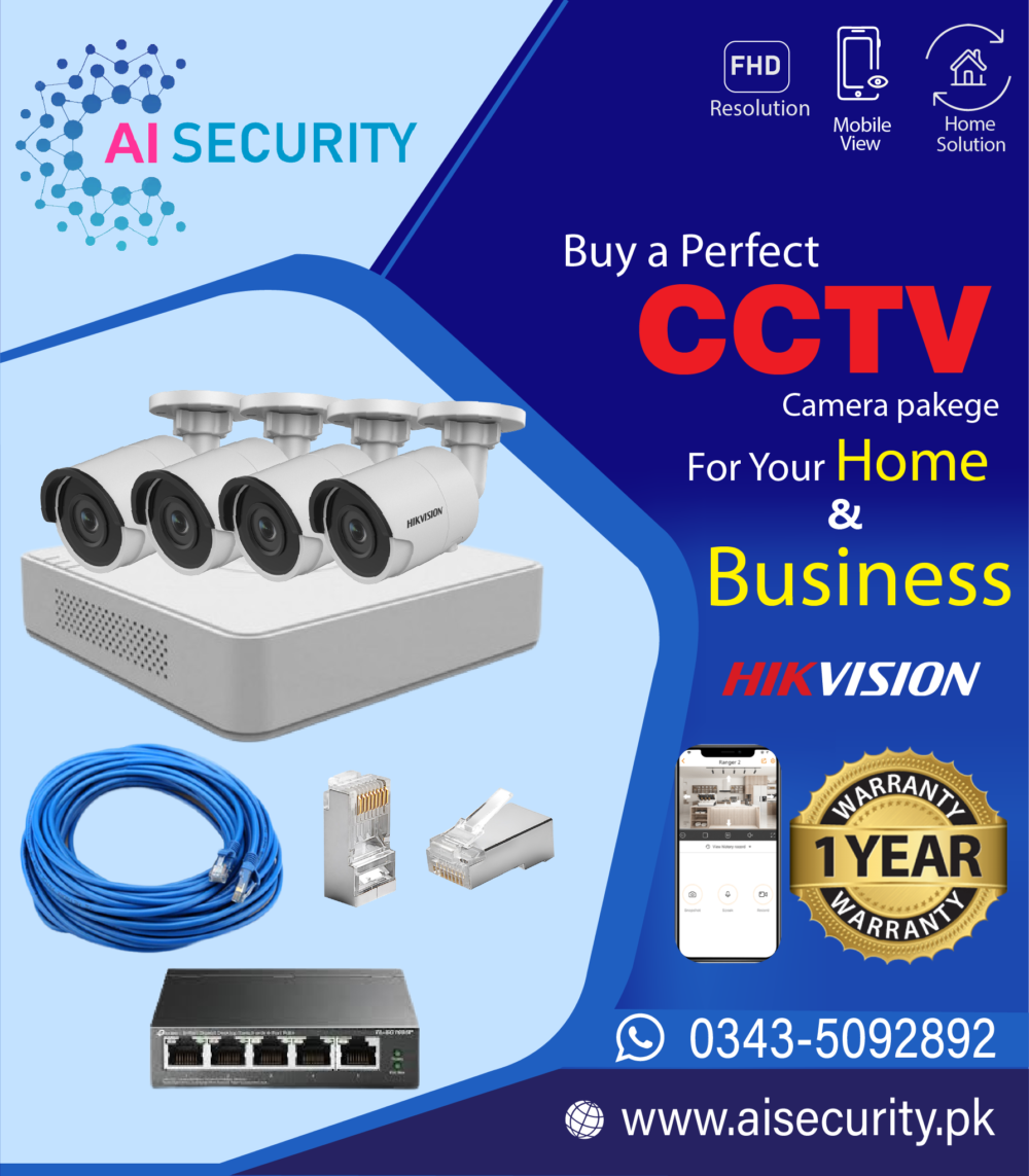 4 IP CCTV Camera Package